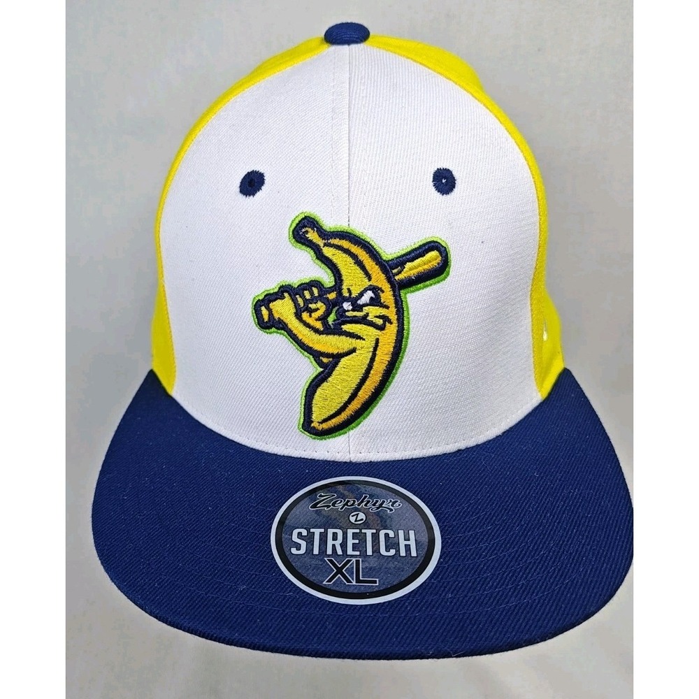 Savannah Bananas Baseball Hat Cap Size XL Stretch Fit Zephyr Yellow MiLB